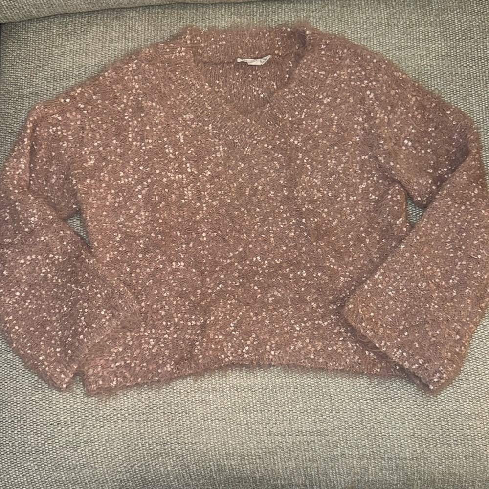 Mauve V Neck Sweater